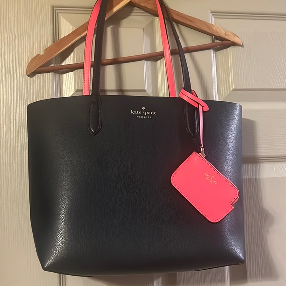 kate spade Handbags - Kate Spade Navy and Hot Pink Tote Bag